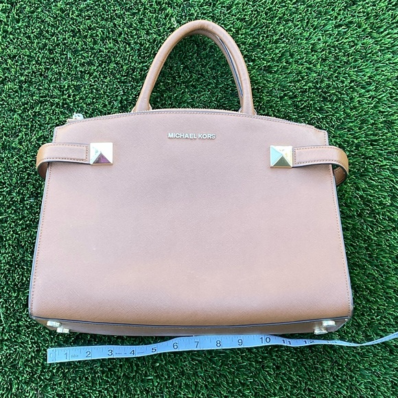Michael Kors Tan Satchel with Silver Accents - Picture 2 of 6